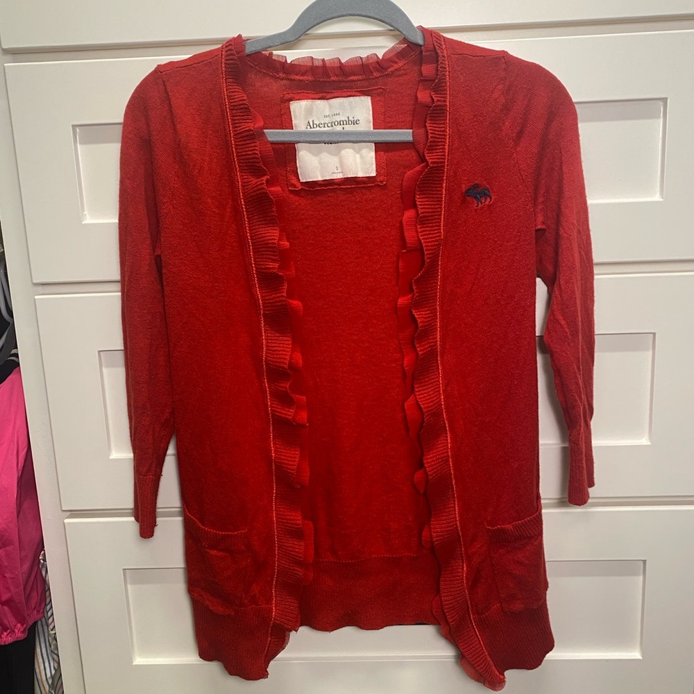 Abercrombie Ruffle Cardigan